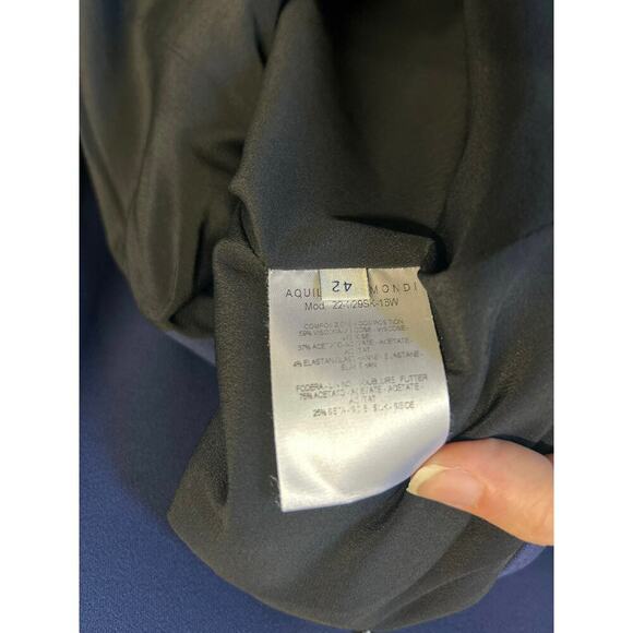 Aquilano Rimondi Navy Dress Size 6 / IT 42 Made in Italy Designer Work Dress - Picture 8 of 11